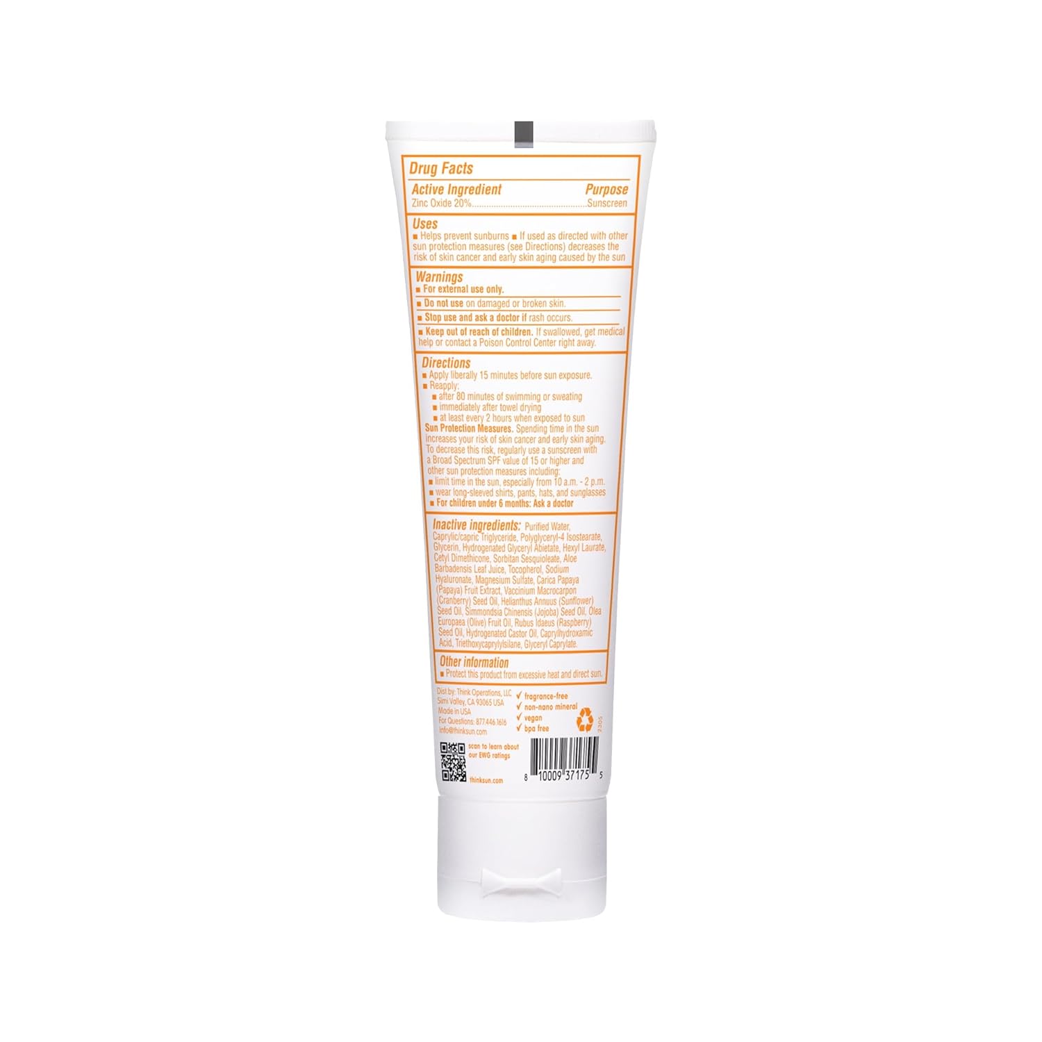 Thinkbaby Clear Zinc Sunscreen - SPF 50+ view 3