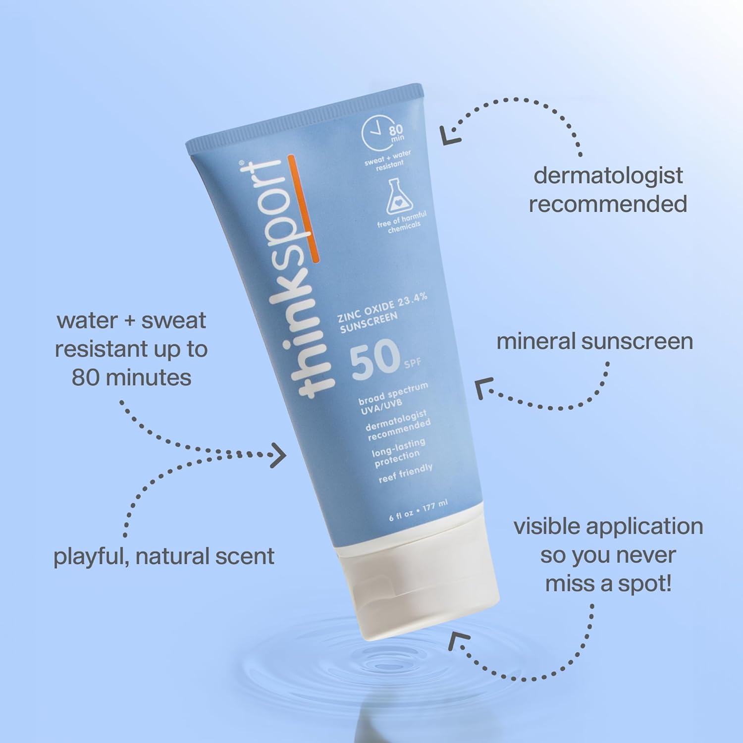 Thinksport SPF 50+ Mineral Sunscreen view 2