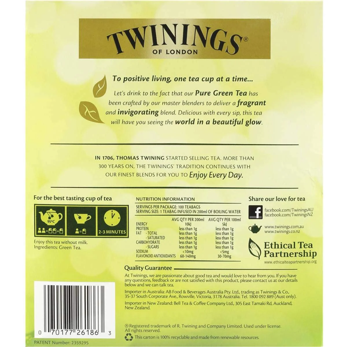 Twinings Pure Green Tea view 2