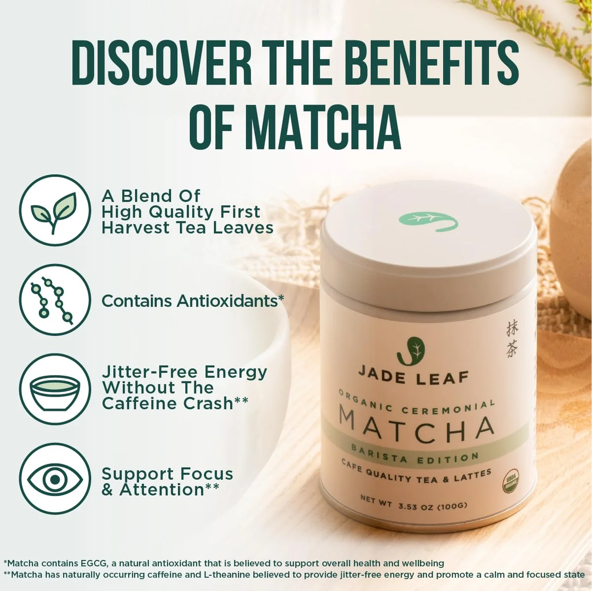 Pique Organic Sun Goddess Matcha view 3