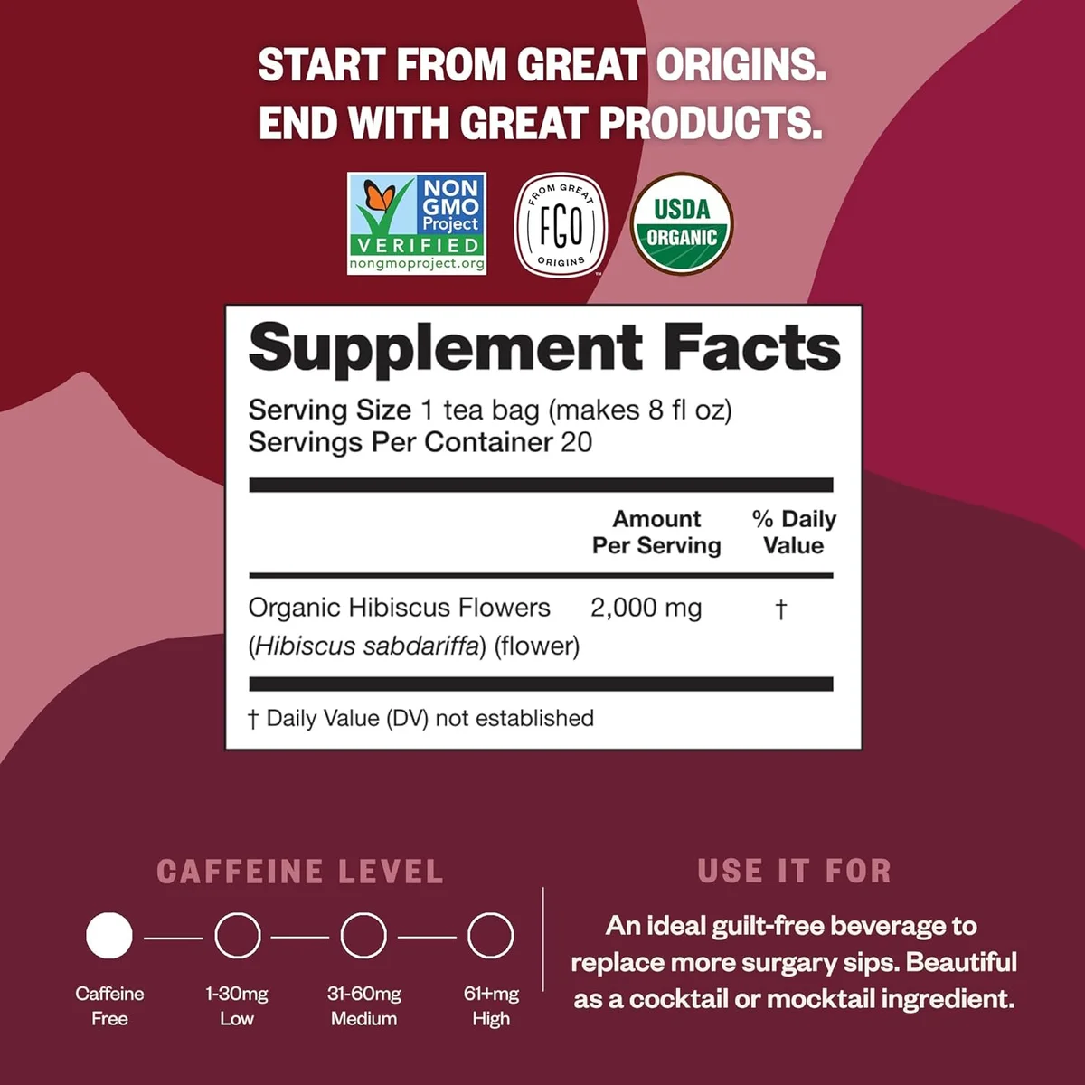 FGO Organic Hibiscus Tea view 4