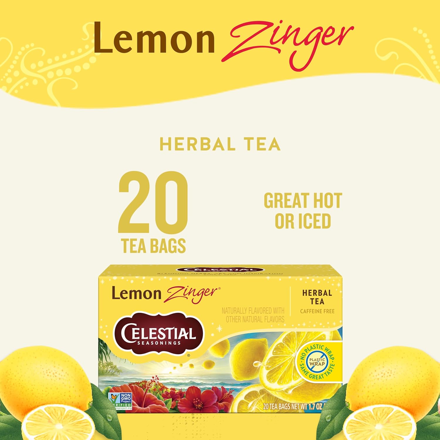 Celestial Seasonings Lemon Zinger Herbal Tea view 2