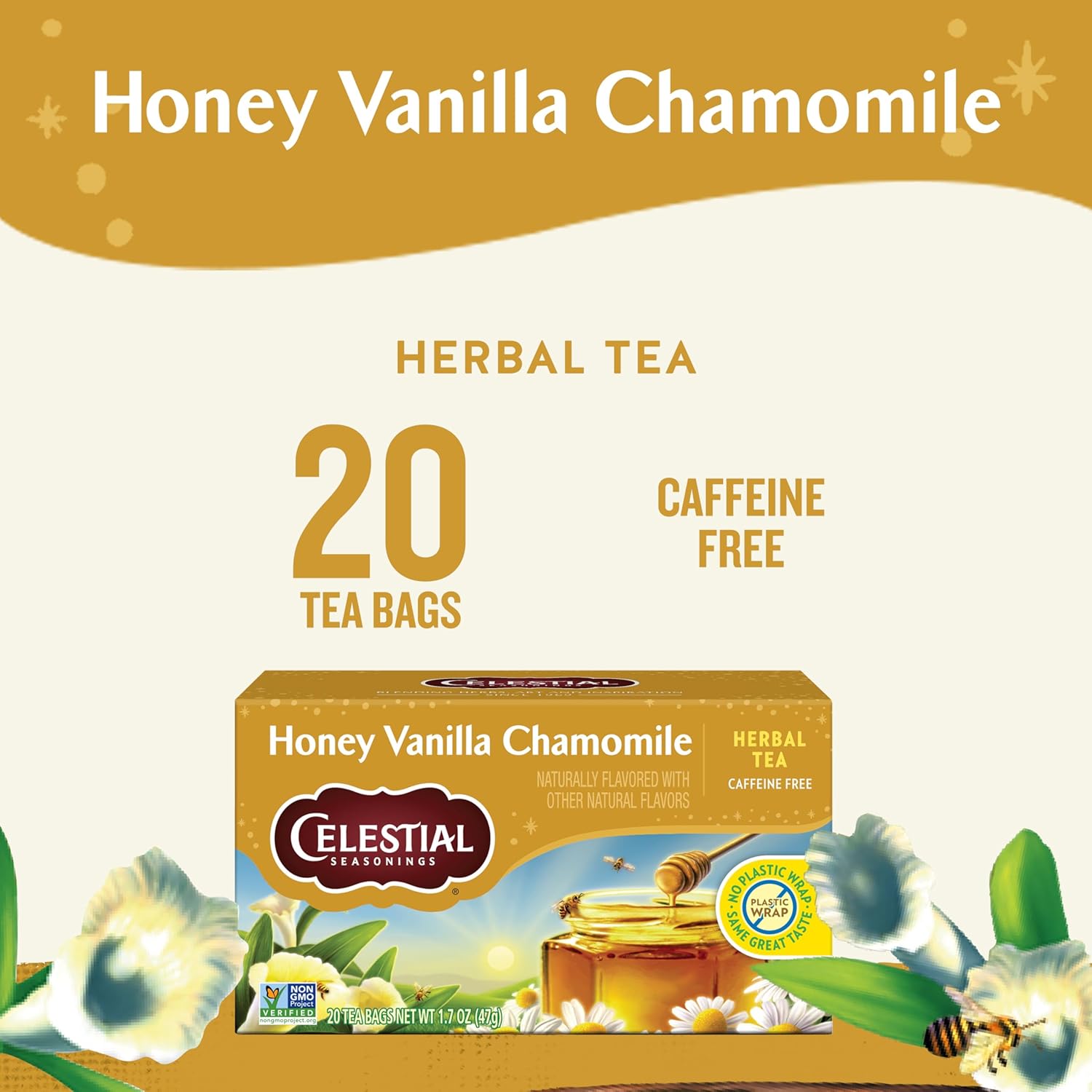 Celestial Seasonings Honey Vanilla Chamomile Tea view 2