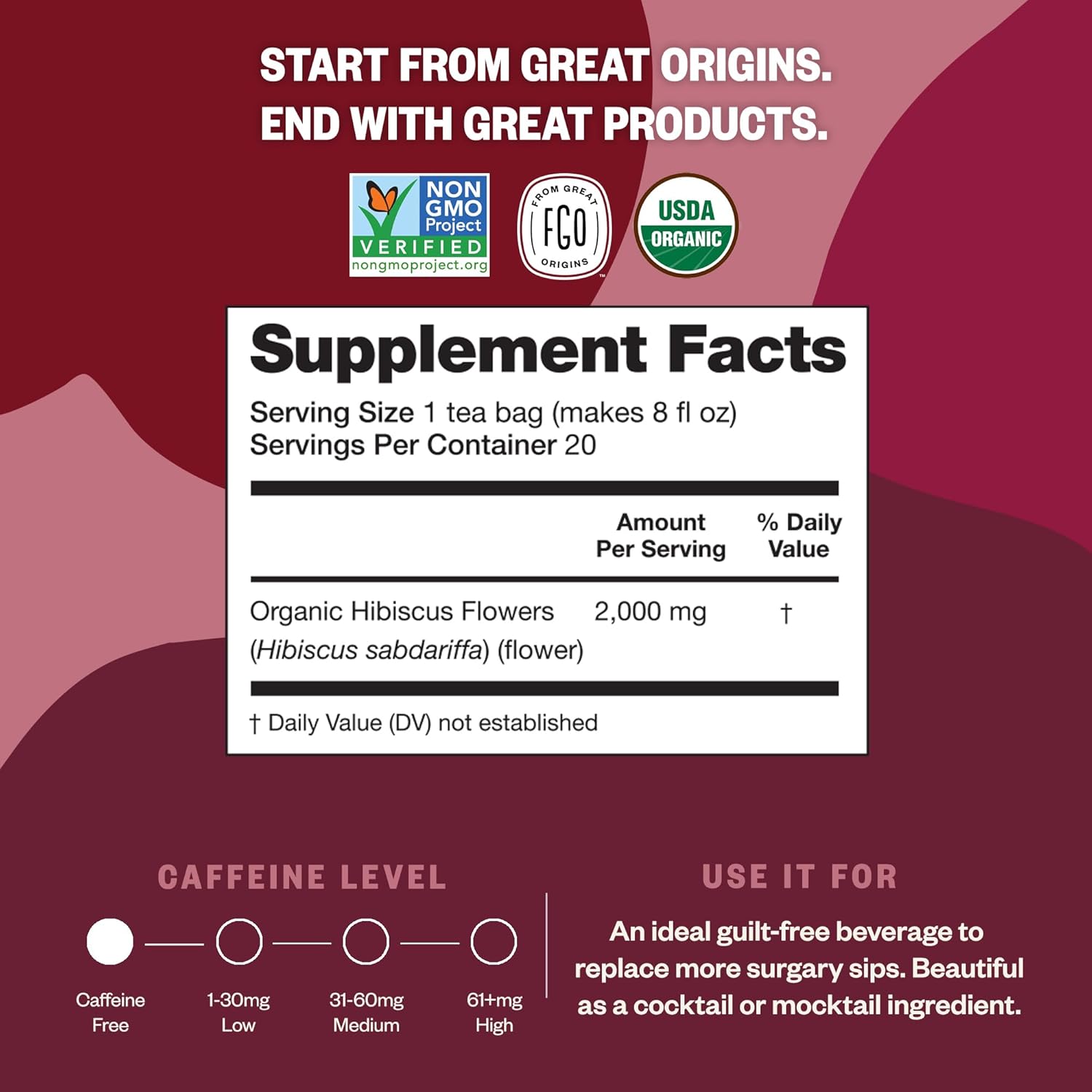 From Great Origins Organic Hibiscus Tea view 4