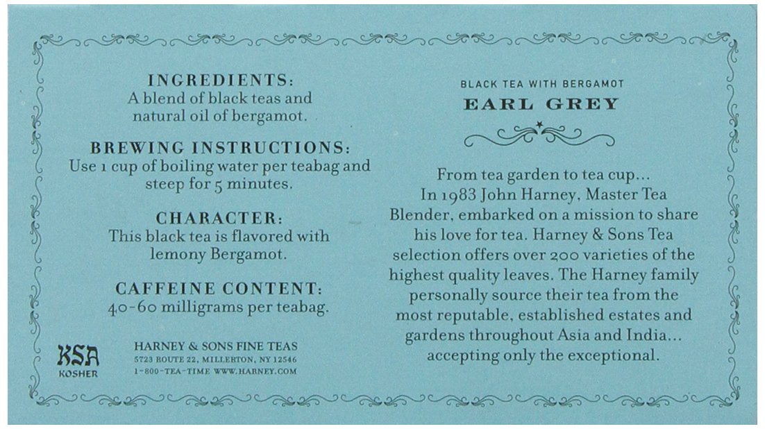 Harney & Sons Master Tea Blenders Earl Grey view 3