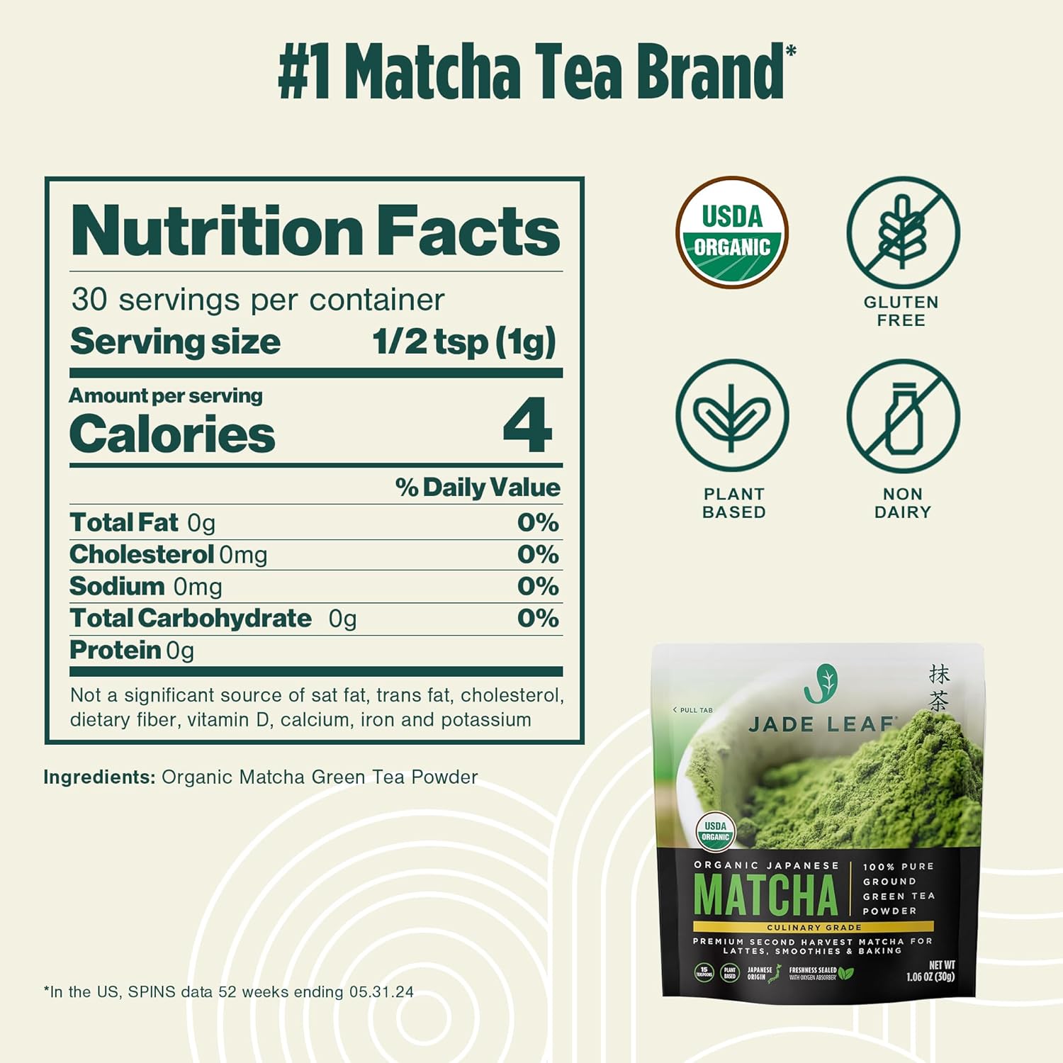 Jade Leaf Matcha Organic Culinary Powder view 2