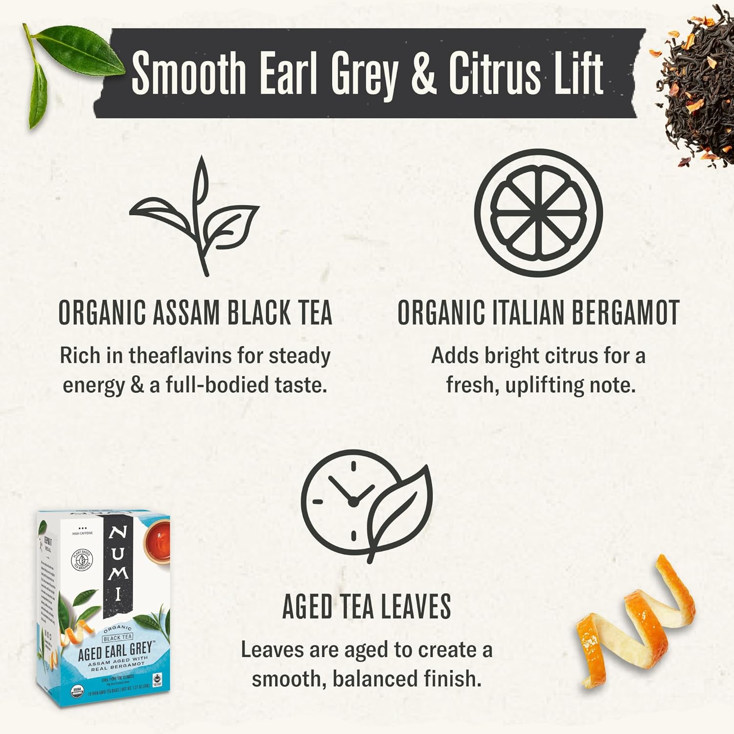 Numi Organic Aged Earl Grey view 4