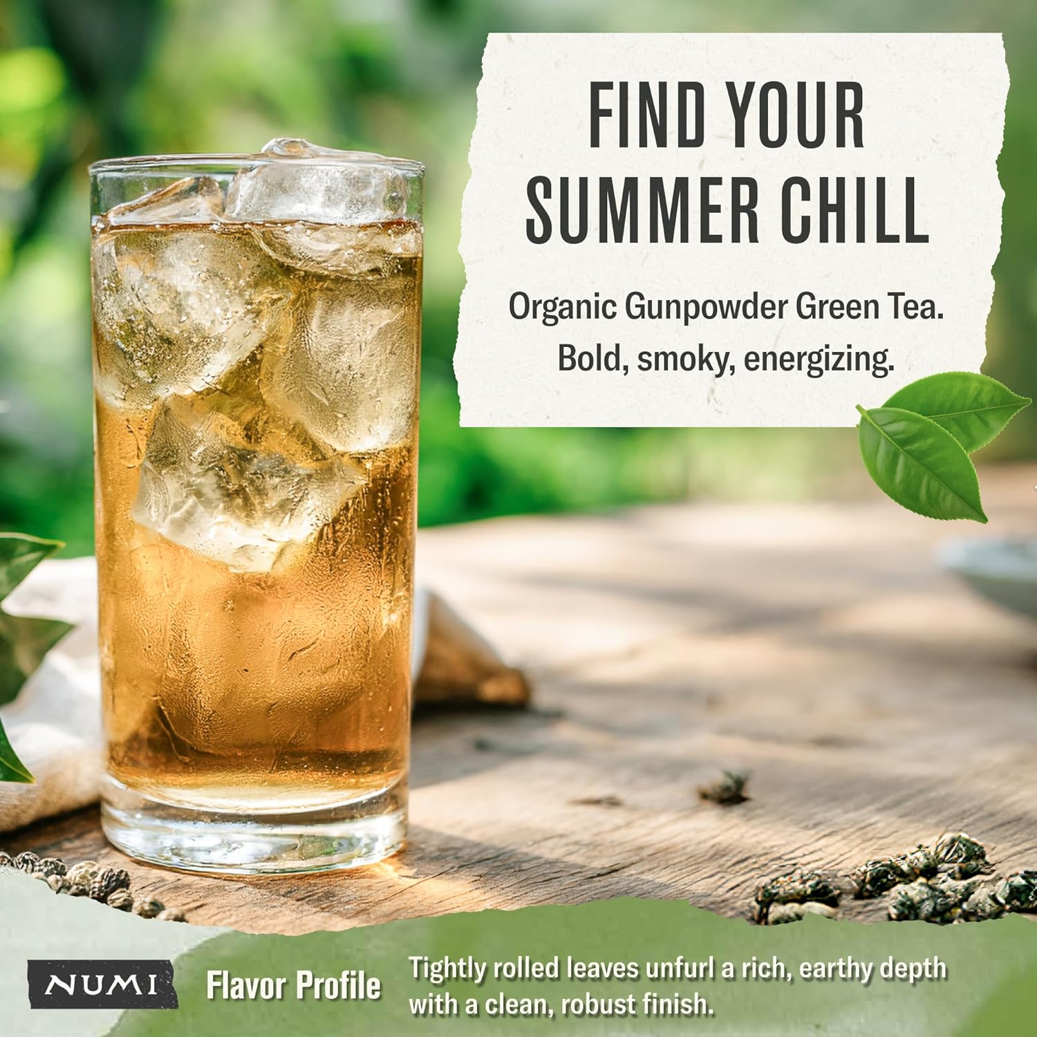 Numi Organic Gunpowder Green Tea - 18 Green Tea Bags - Microplastic Free view 2