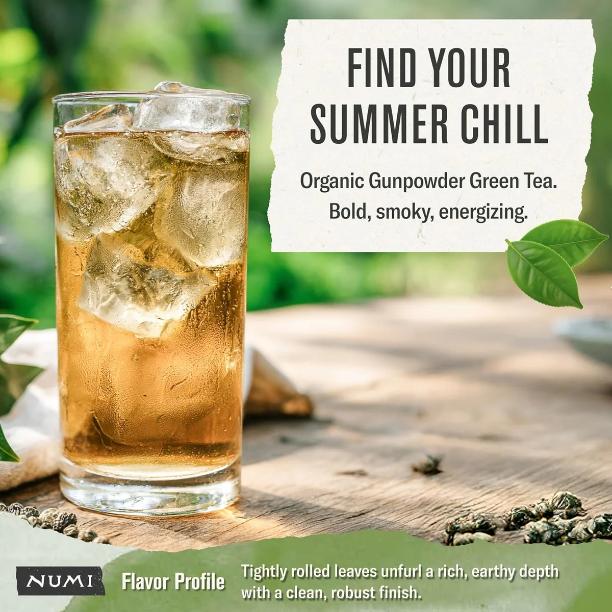 Numi Organic Gunpowder Green Tea - 18 Green Tea Bags - Microplastic Free view 2