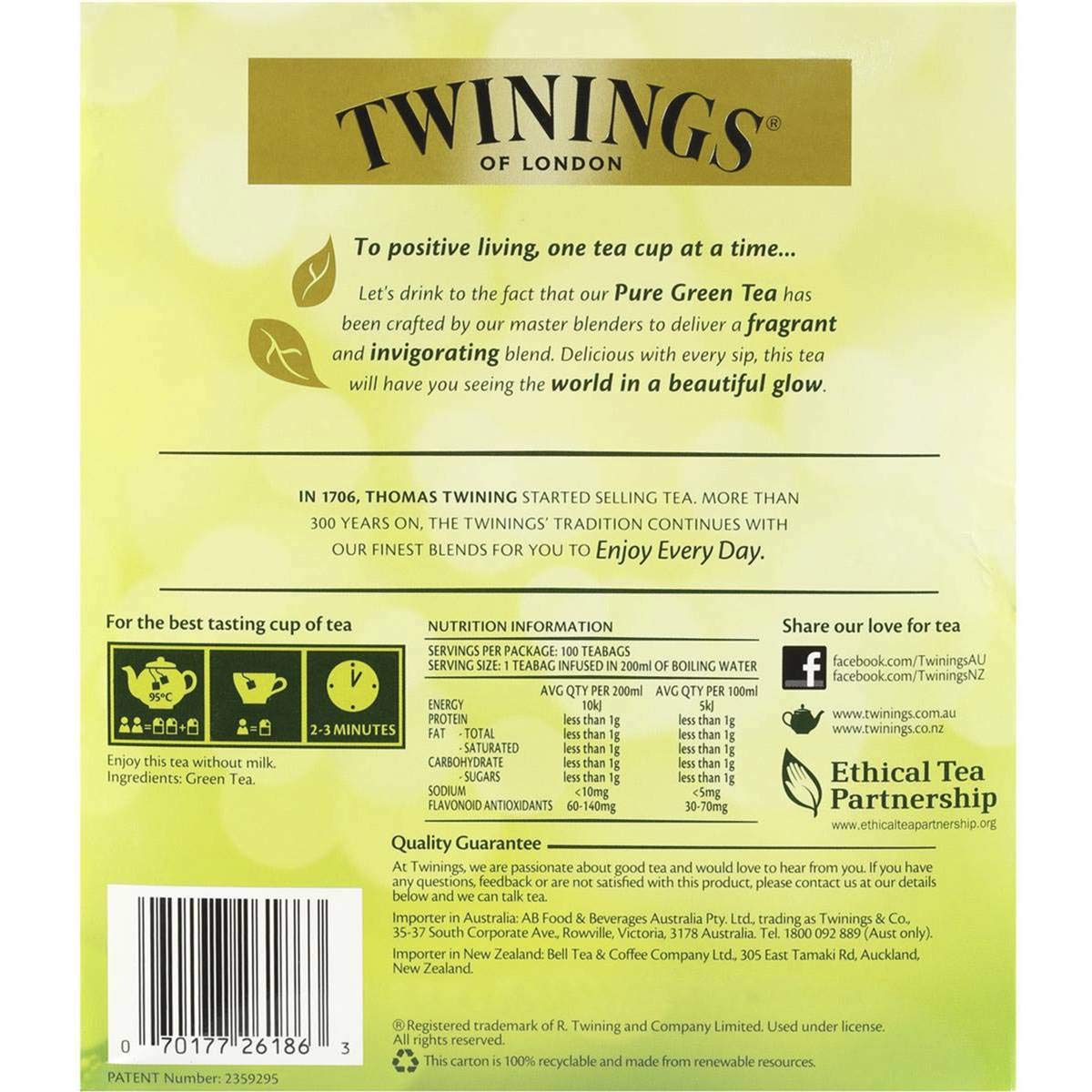 Twinings Pure Green Tea view 2