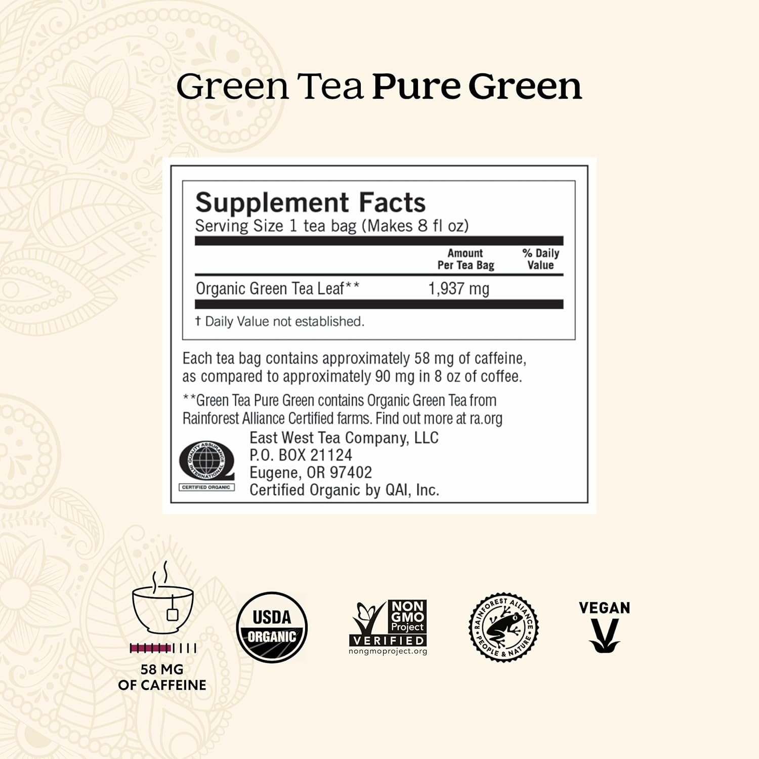 Yogi Pure Green Tea - Organic, Antioxidant Support view 3