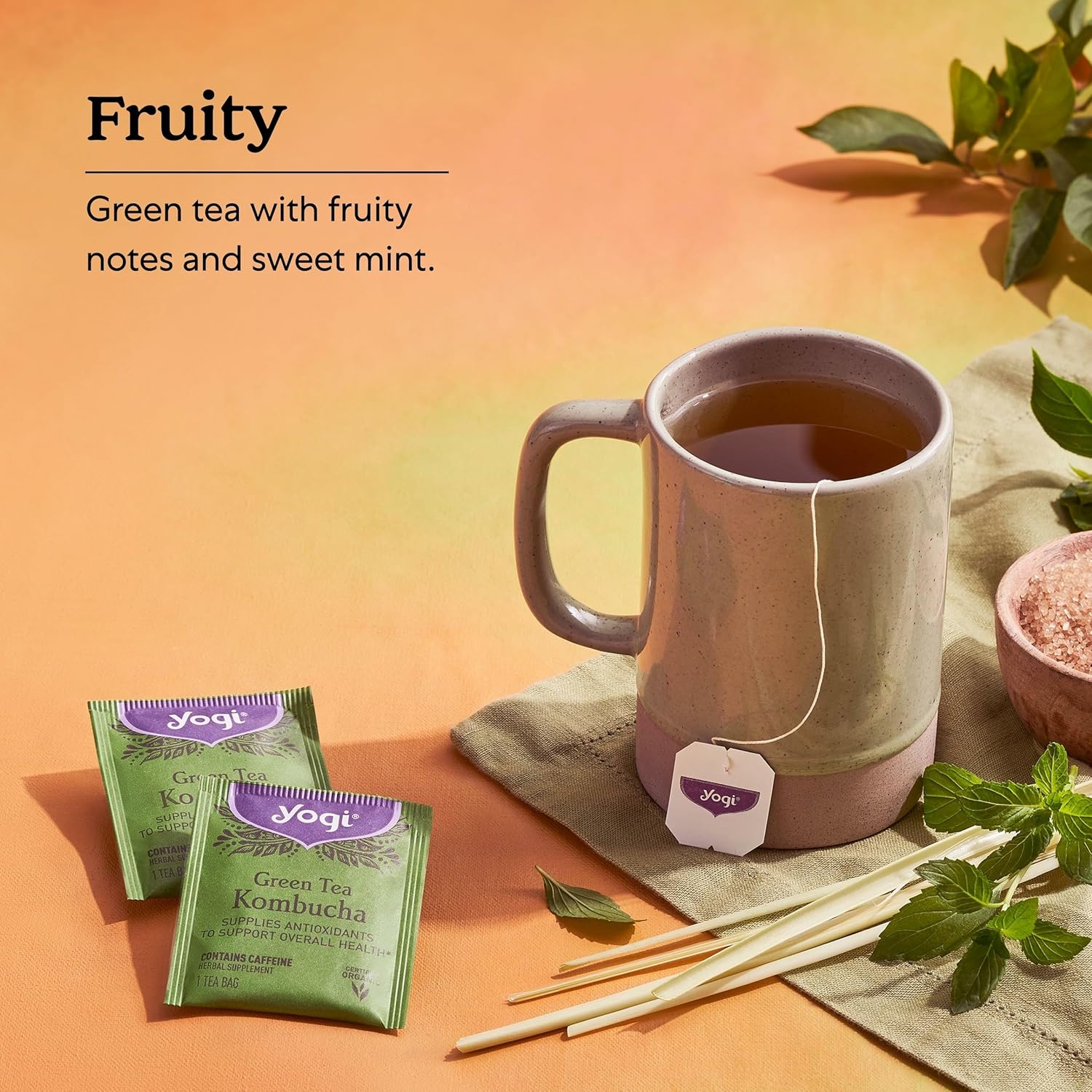 Yogi Green Tea Kombucha - Organic Antioxidant Support view 4