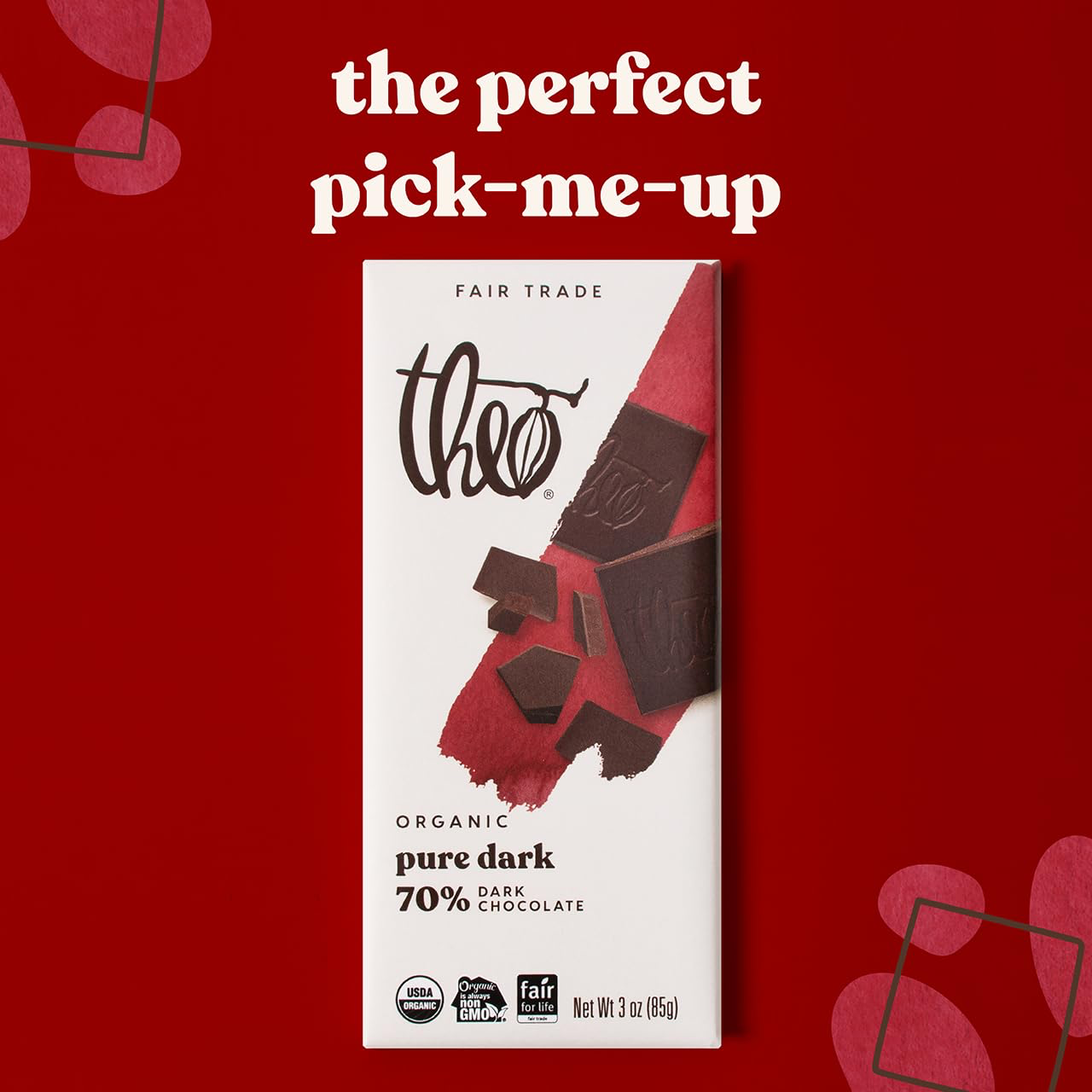 Theo Pure Organic Dark Chocolate 70% Bulk Pack view 3
