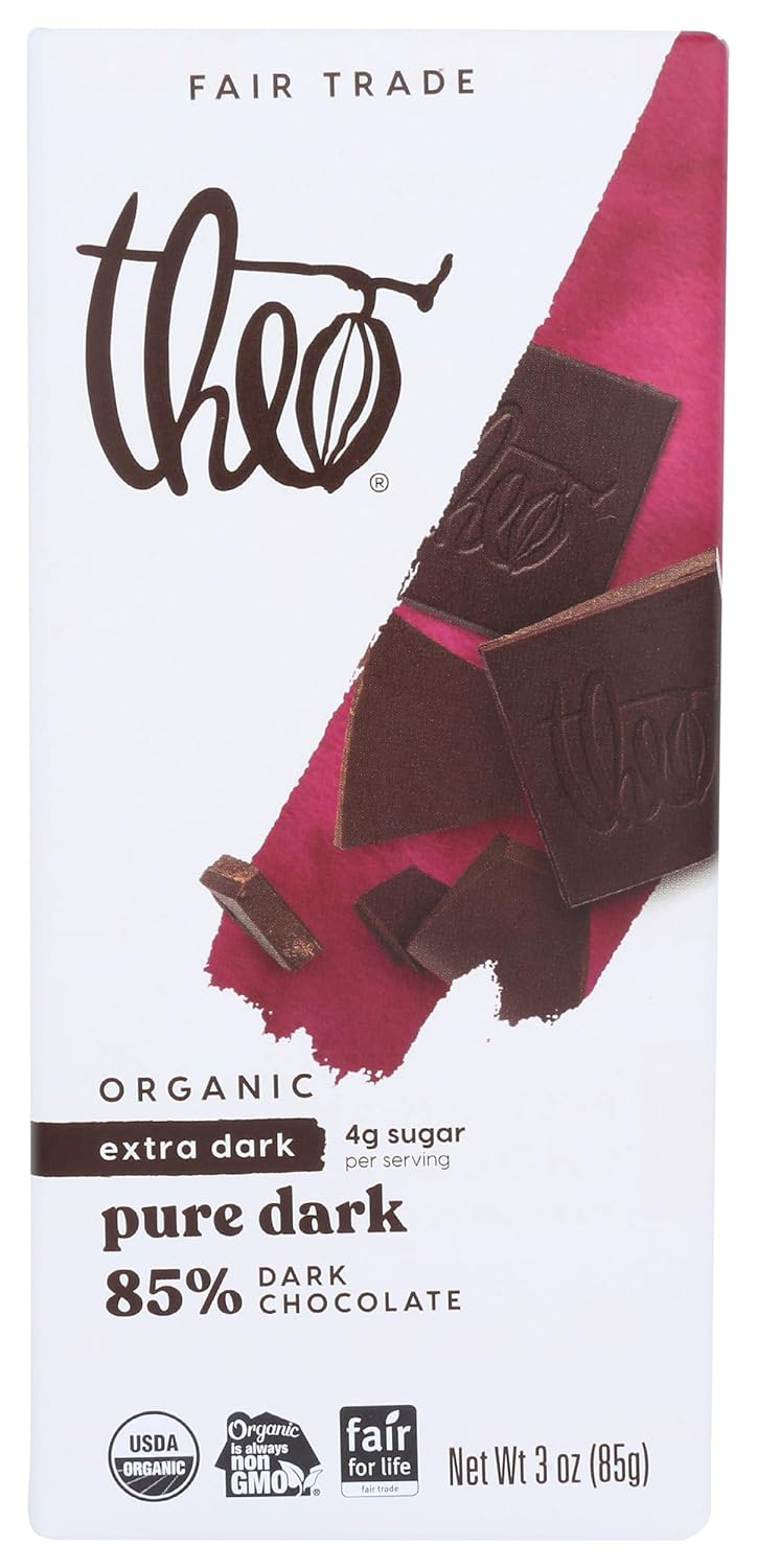 Theo Pure Organic Dark Chocolate 85% Cacao