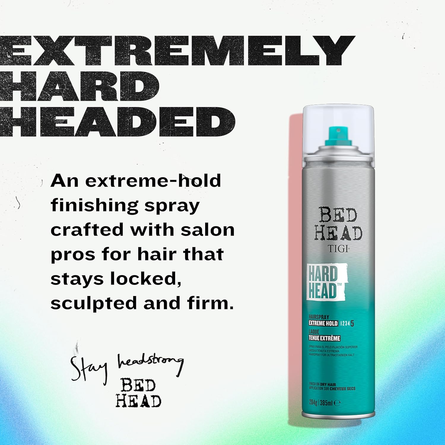 TIGI Bed Head Hard Head Hair Spray – Extra Strong Hold for All Day Style and view 2