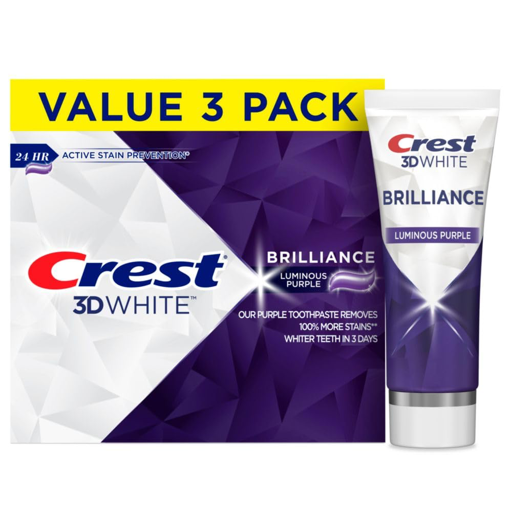 Crest 3D White Brilliance Luminous Purple Toothpaste