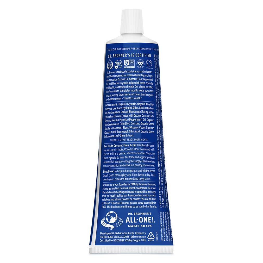 Dr. Bronner's All-One Toothpaste - Peppermint view 2