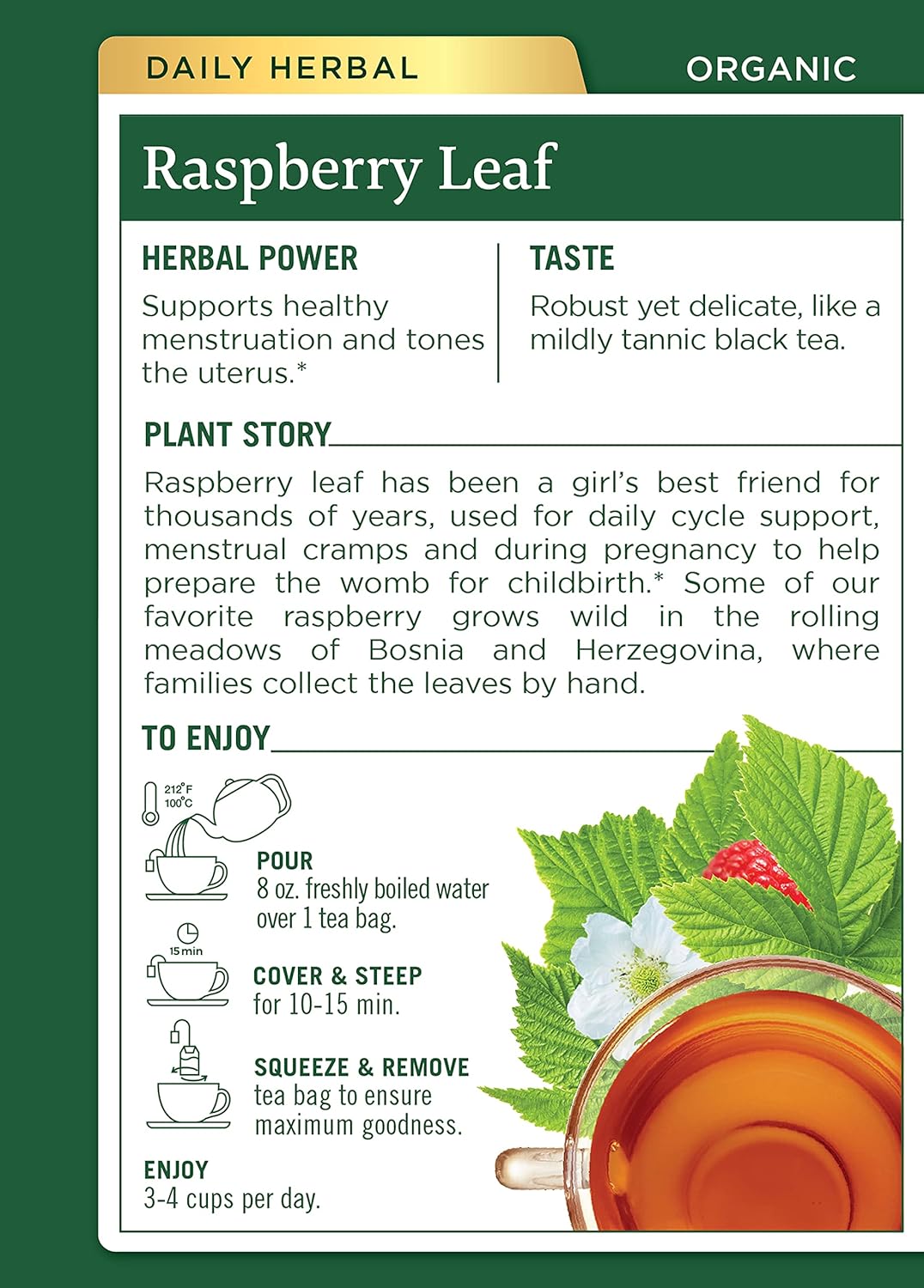 Traditional Medicinals Organic Raspberry Leaf Tea view 2