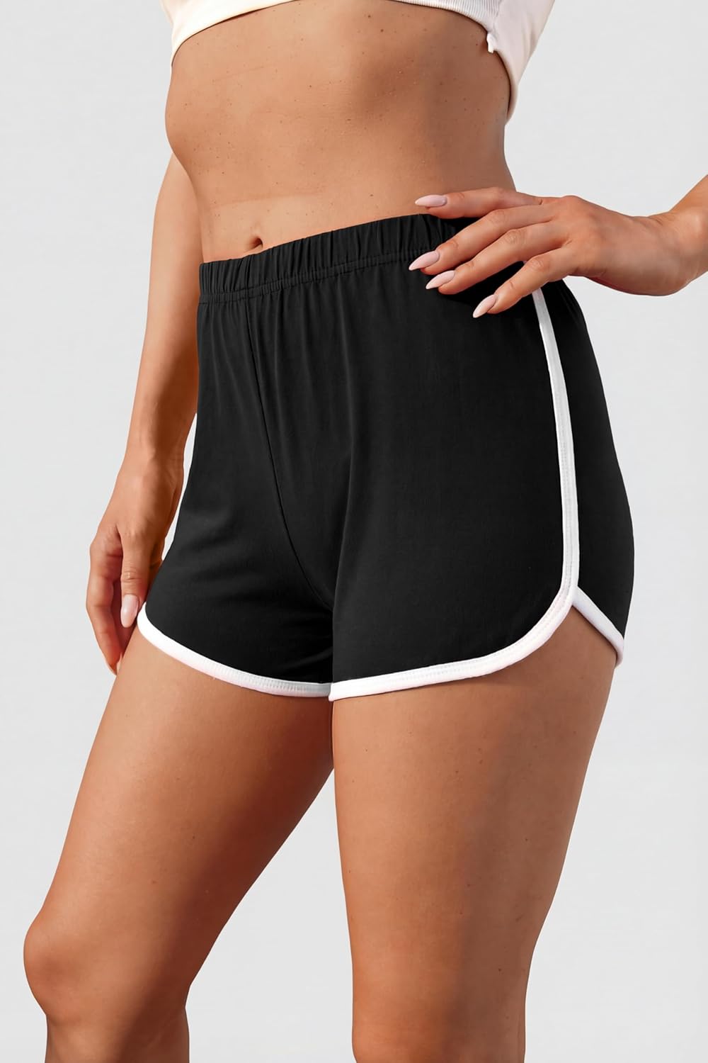 URATOT Womens Cotton Athletic Shorts 2-Pack view 3