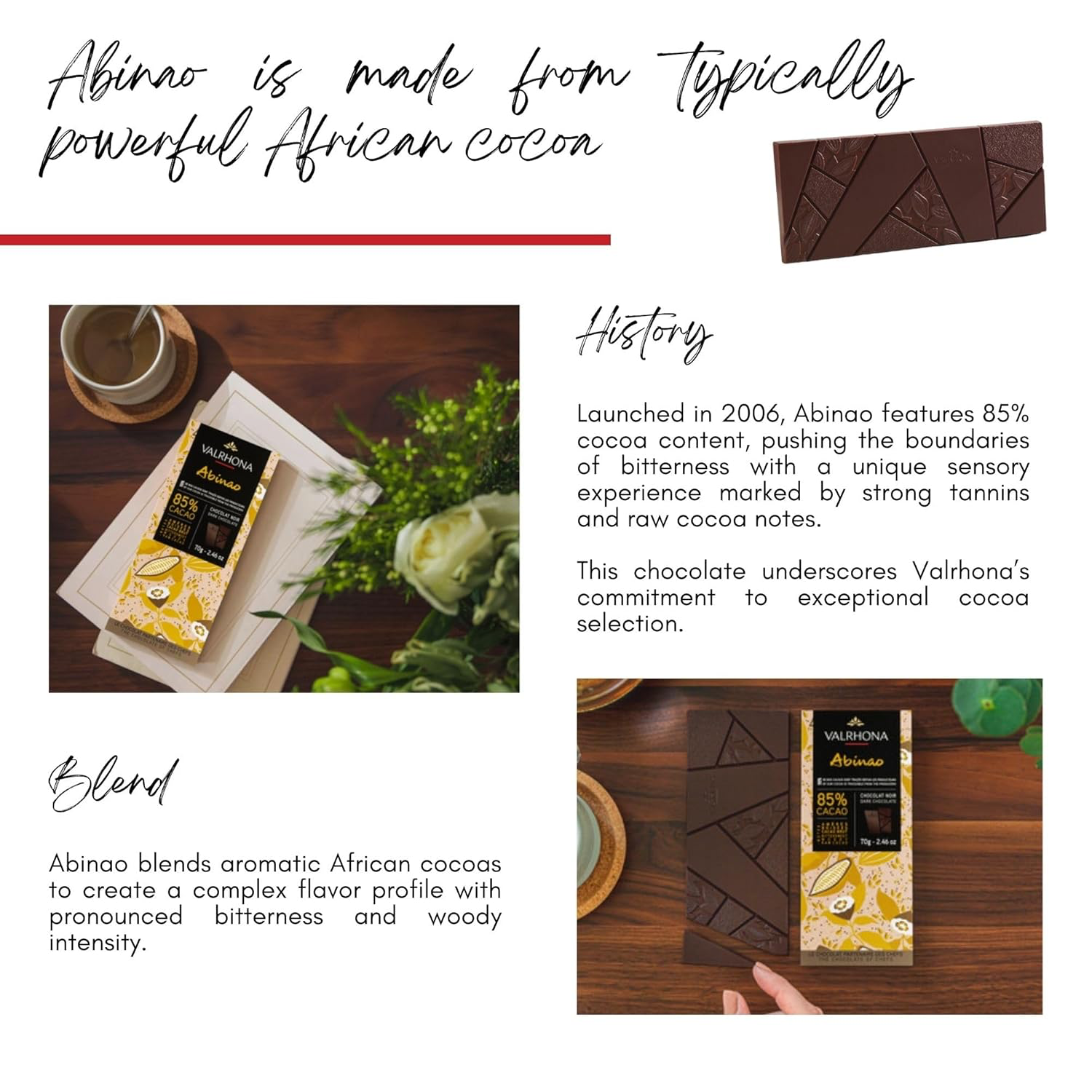 Valrhona Abinao Dark Chocolate 85% Cacao view 3