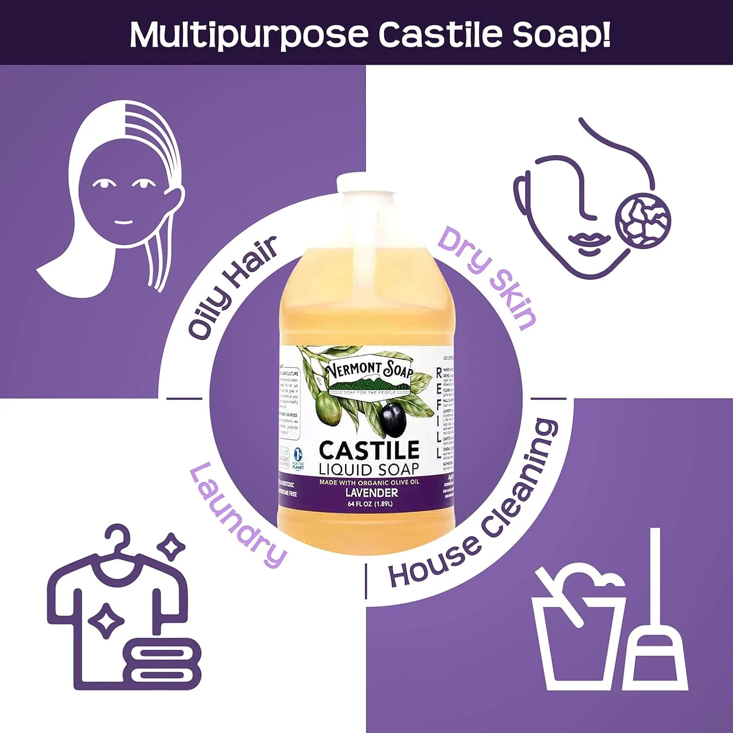 Vermont Soap Lavender Ecstasy Castile view 3