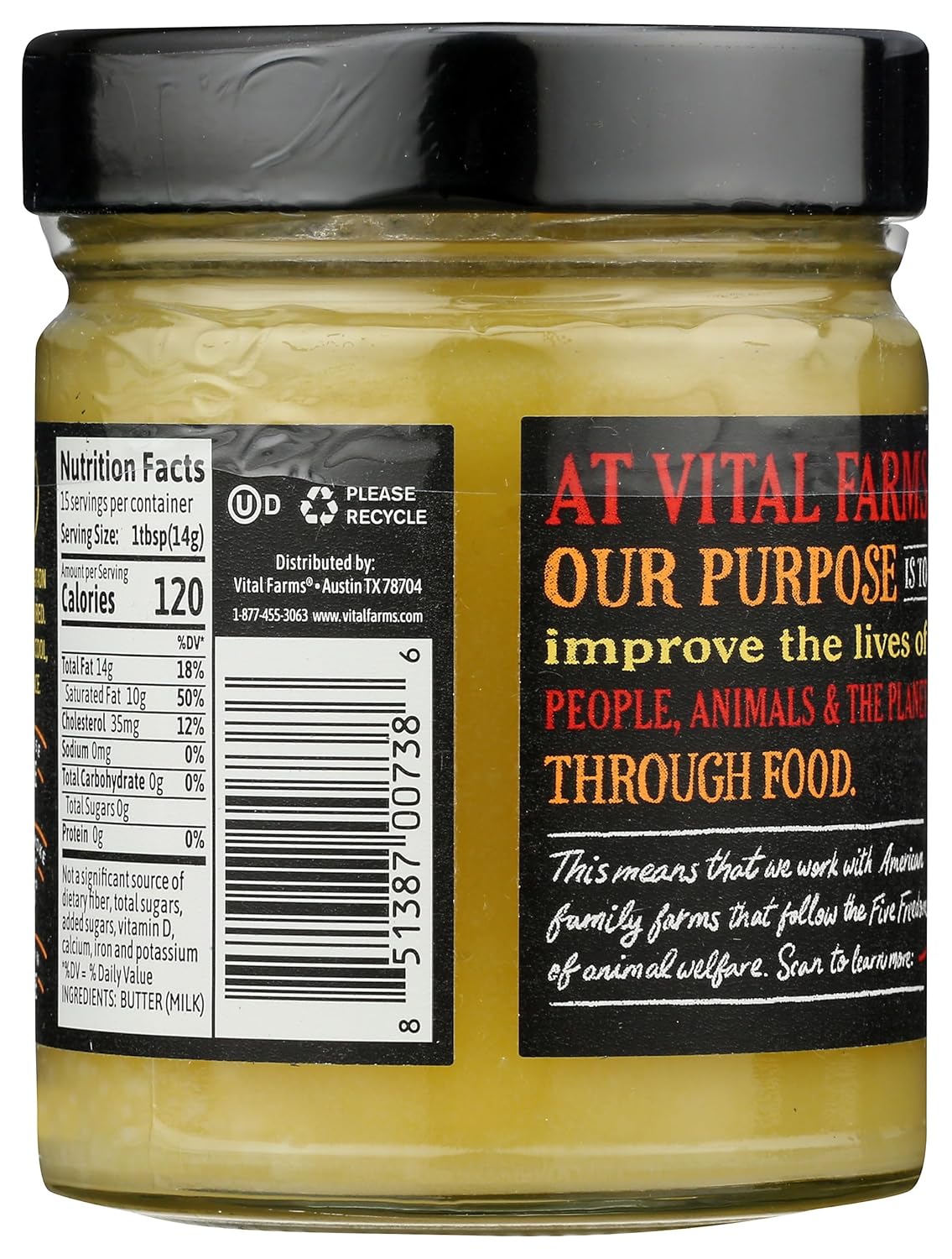 Vital Farms Original Ghee 7.5 Ounces view 2