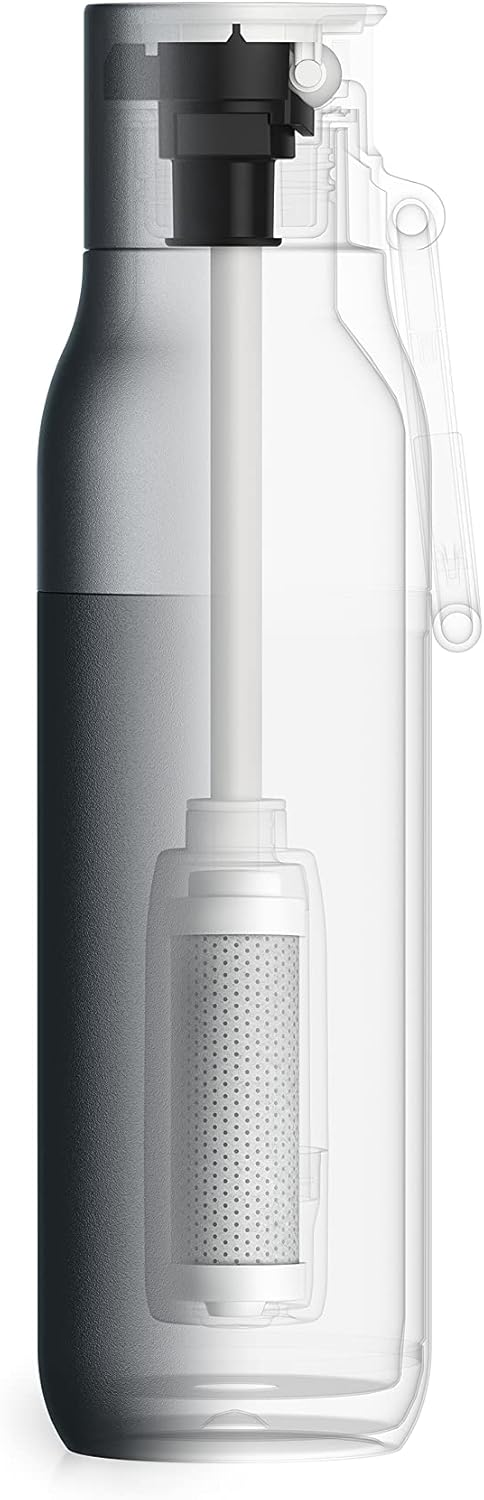 LARQ Bottle Filtered - Granite White 25oz view 2