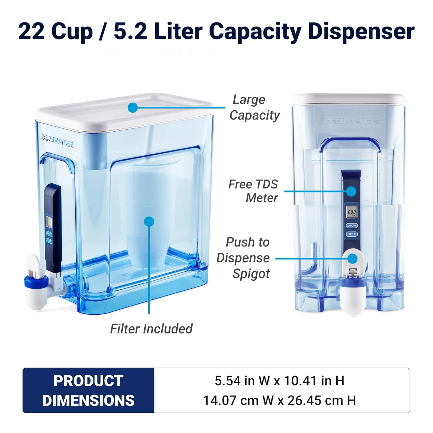 ZeroWater 22-Cup Ready-Read Dispenser view 3