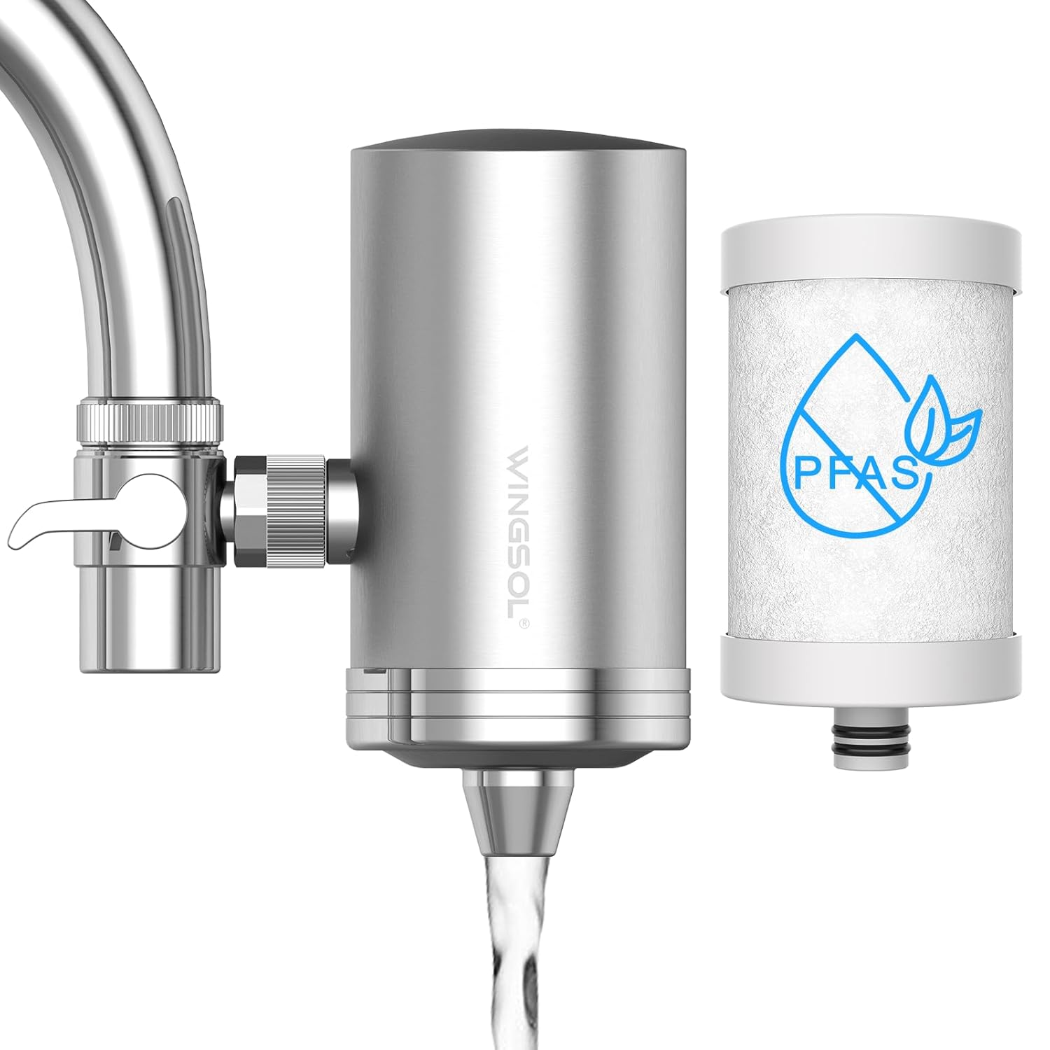 WINGSOL Stainless Steel Faucet Filter - Basic