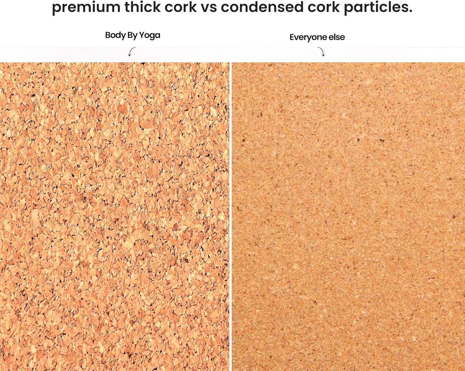 Luxury Cork Yoga Mat - Non Slip, Extra Thick Grip. Thicker, Longer, and Wider for More Comfort and Support. Tough Enough For Hot Yoga. Natural, Non Toxic, and Eco Friendly view 2