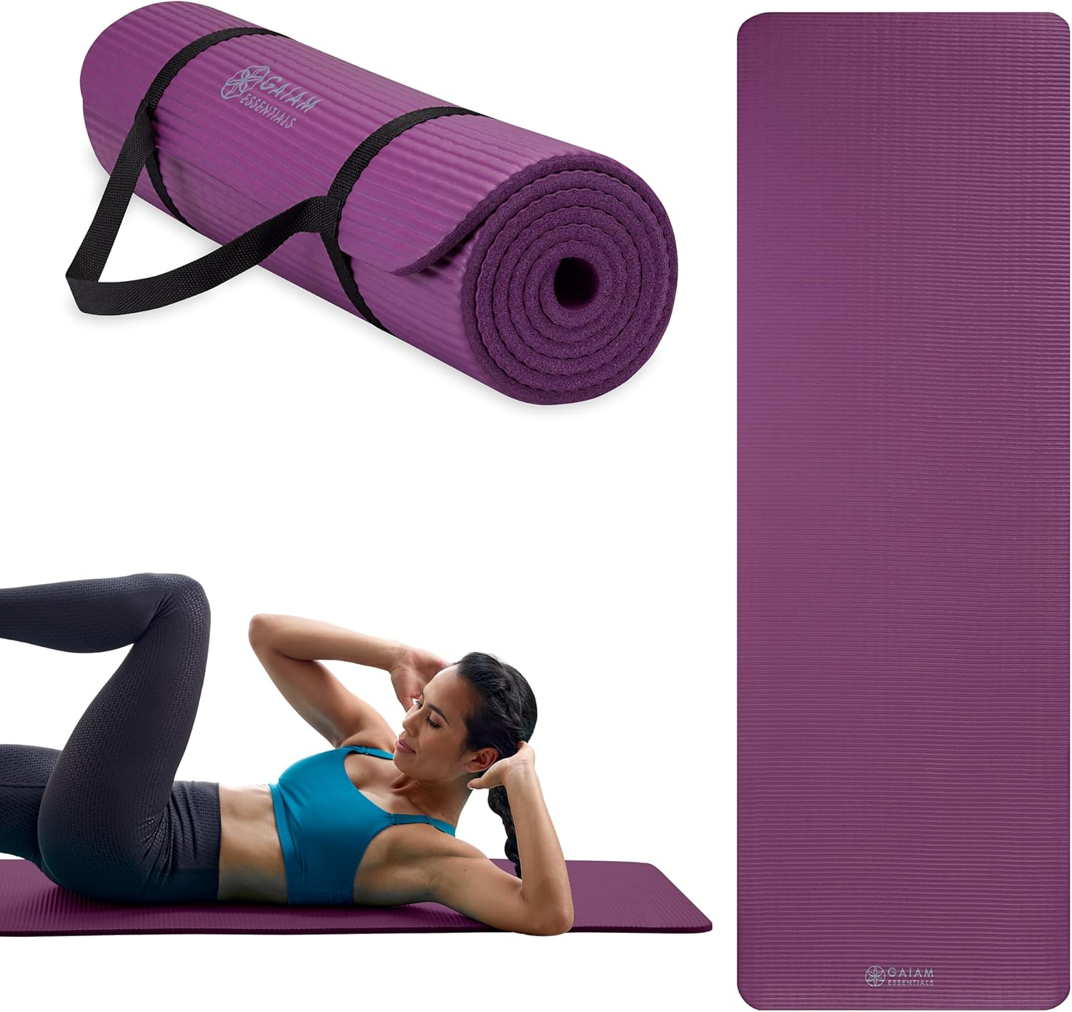 Gaiam Essentials 10mm Thick Yoga Mat view 2