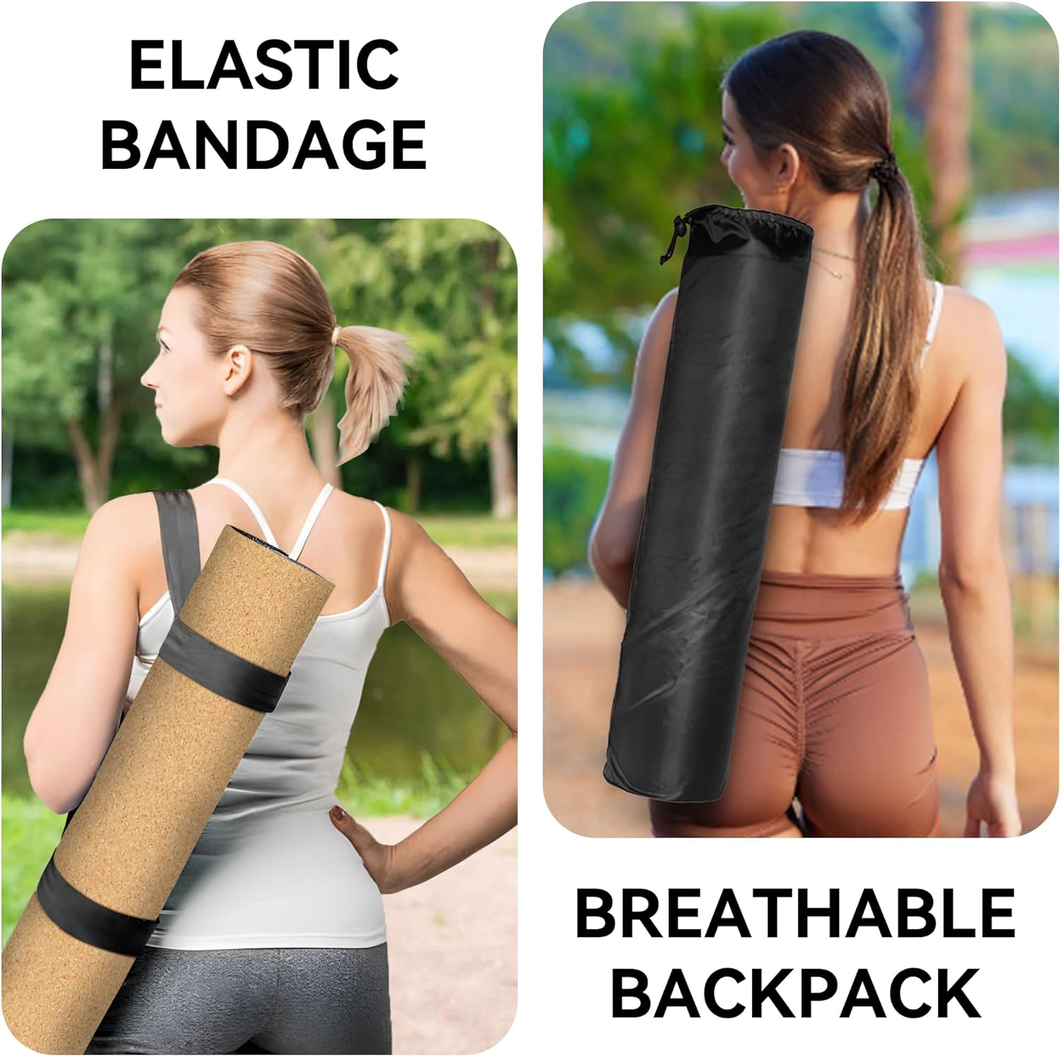 LERYG Cork Yoga Mat - 183cm x 61cm view 2