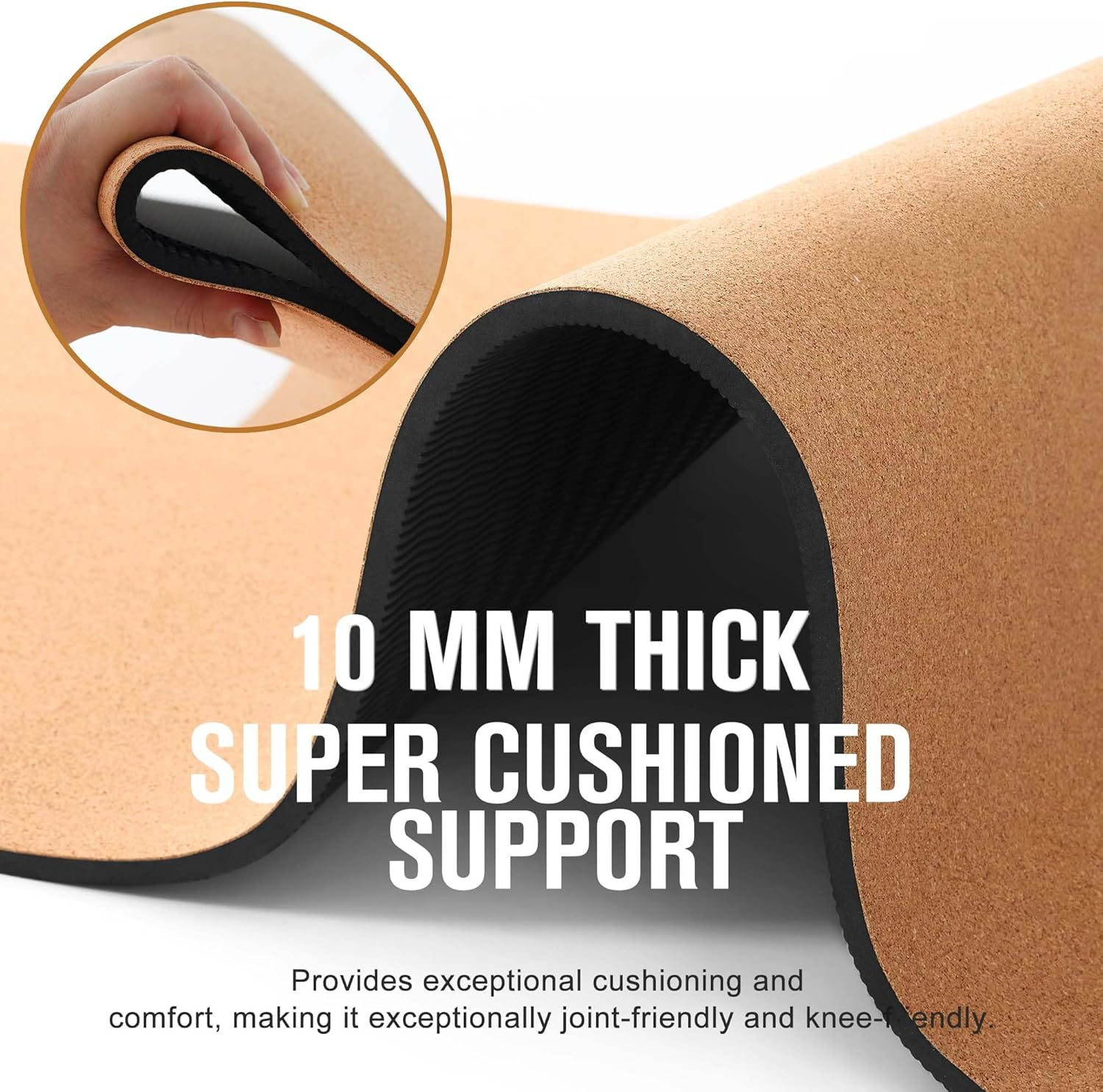 Premium Cork Yoga Mat - 72"x26" view 4