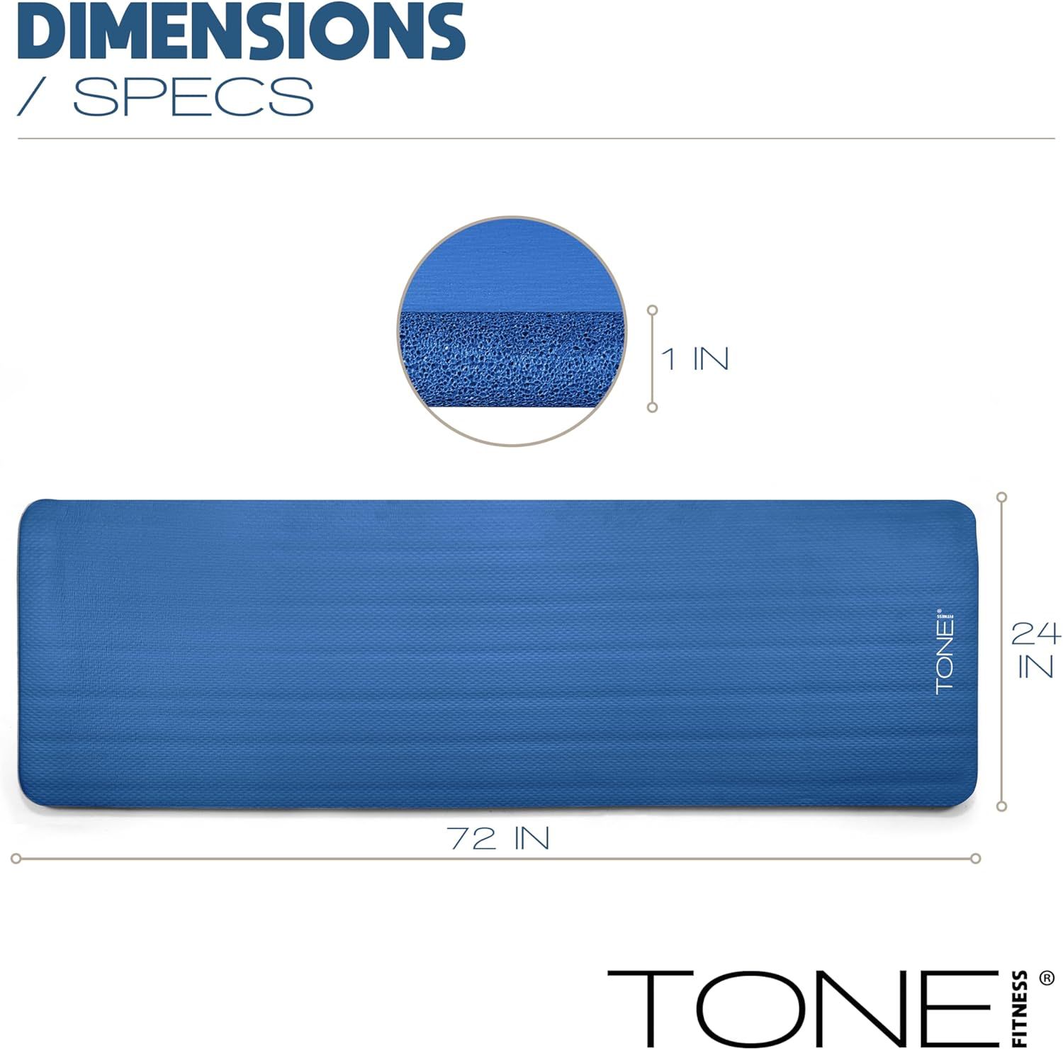 Tone Fitness 1-Inch Thick Yoga Mat view 4