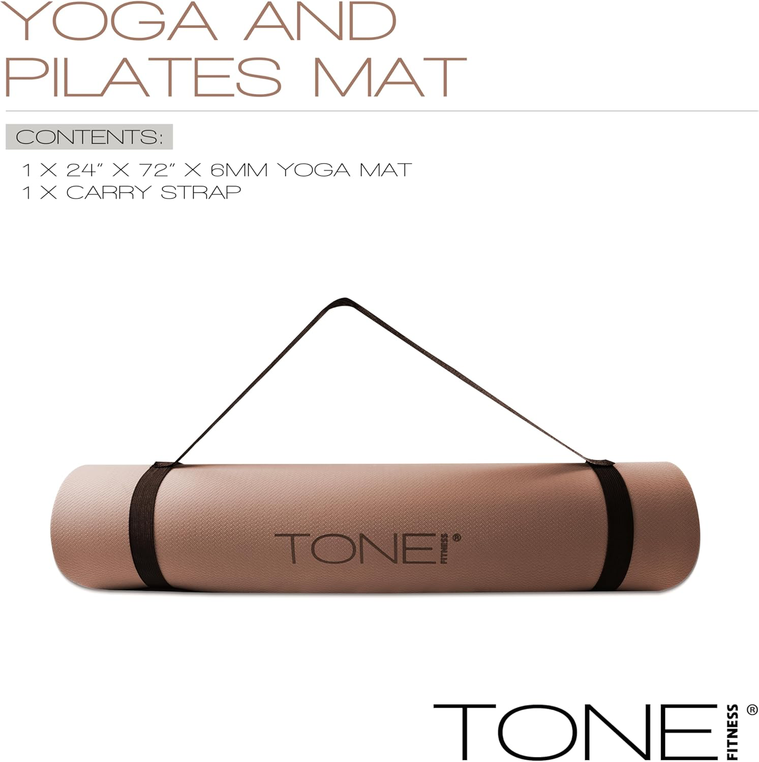 TONE Fitness Yoga Mat 1/4" Thick view 3