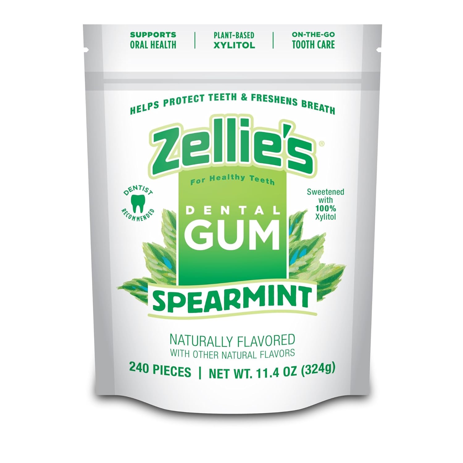 Zellies 100% Xylitol Spearmint Gum