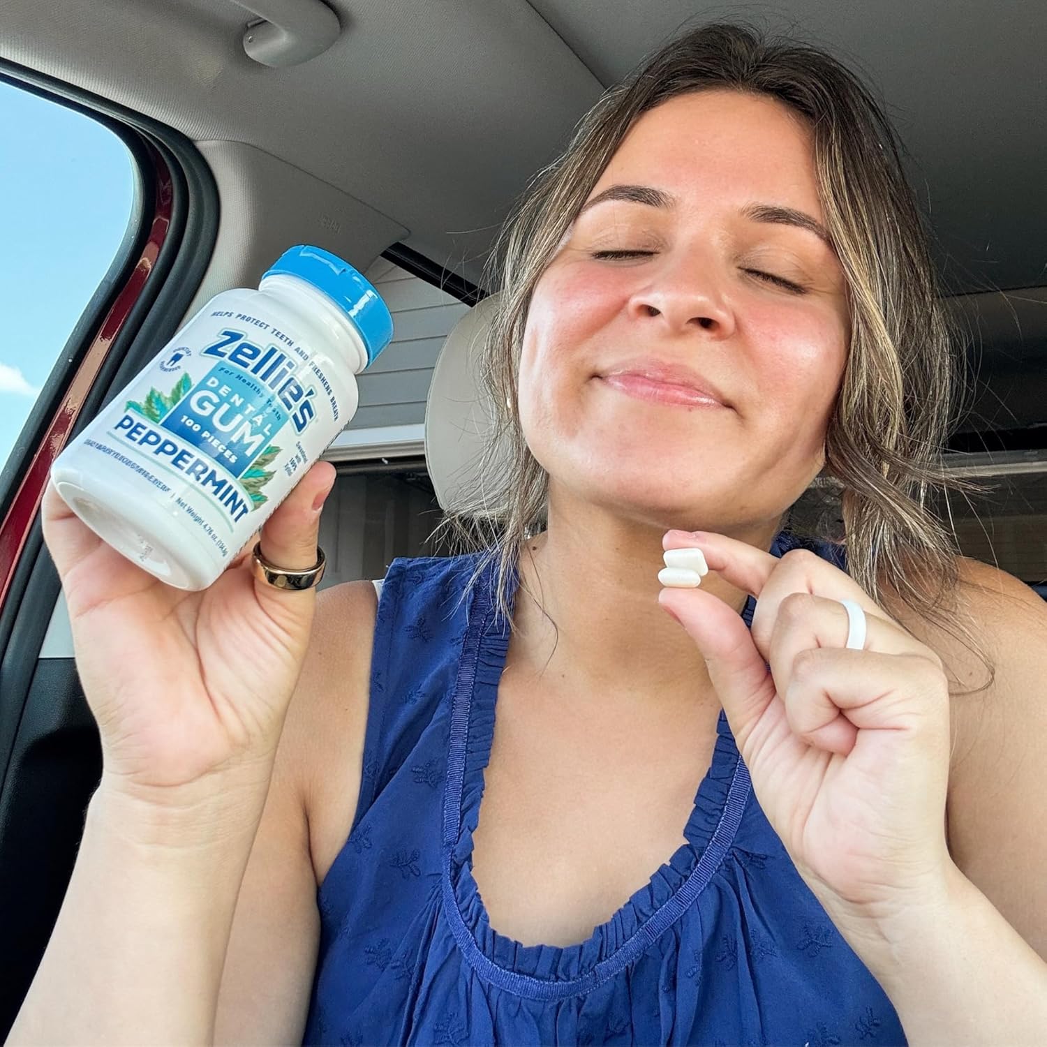 Zellies 100% Xylitol Spearmint Gum view 4