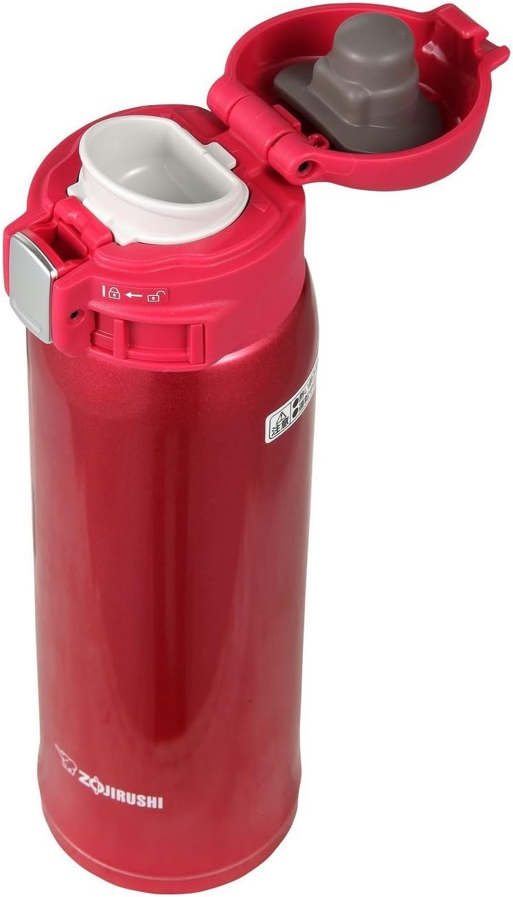 Zojirushi SM-SA48RW Stainless Steel Mug, 16-Ounce, Clear Red view 2