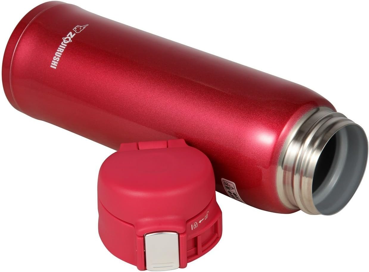 Zojirushi SM-SA48RW Stainless Steel Mug, 16-Ounce, Clear Red view 3